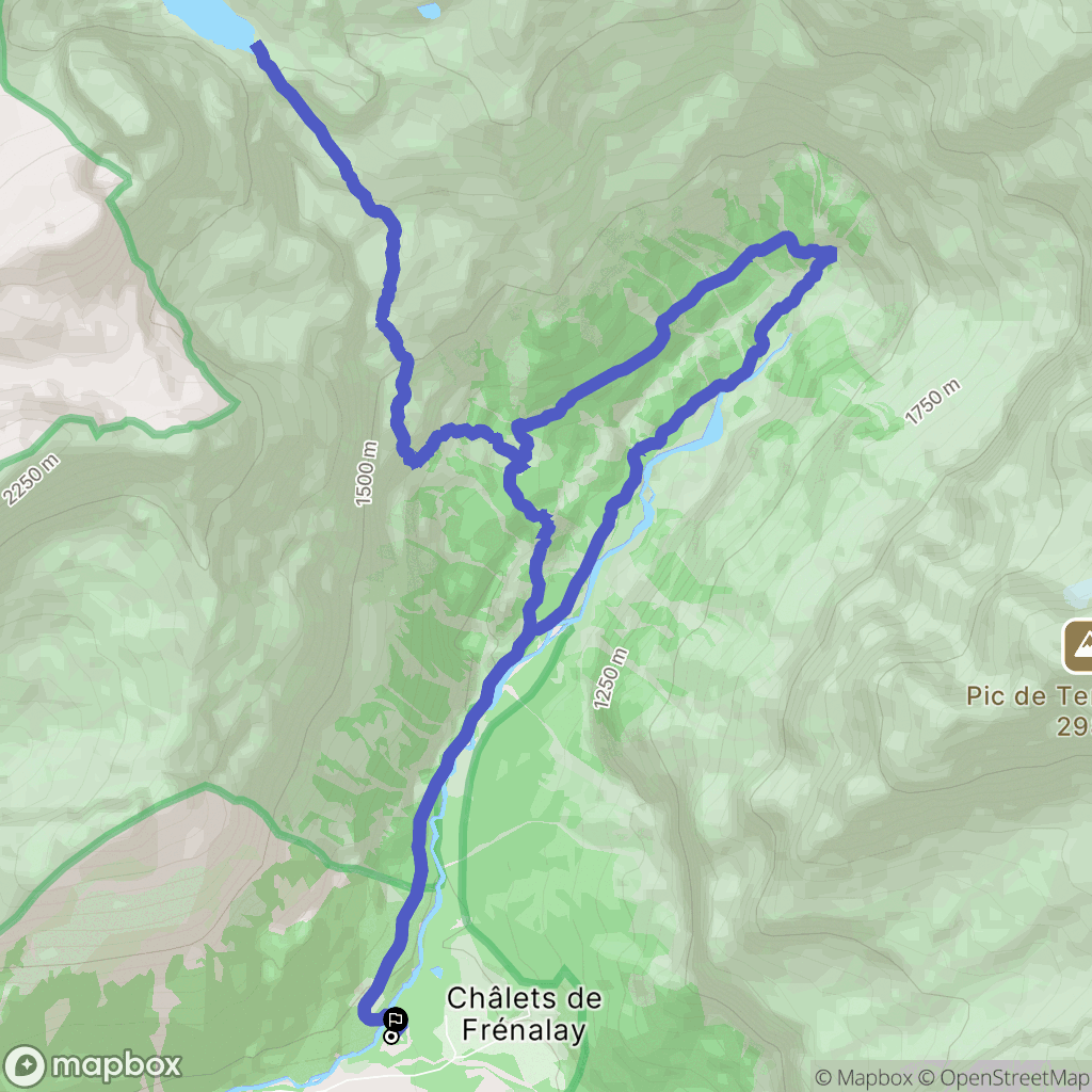 Giffrenant, Sixt-Fer-à-Cheval : carte du parcours de randonnée - France