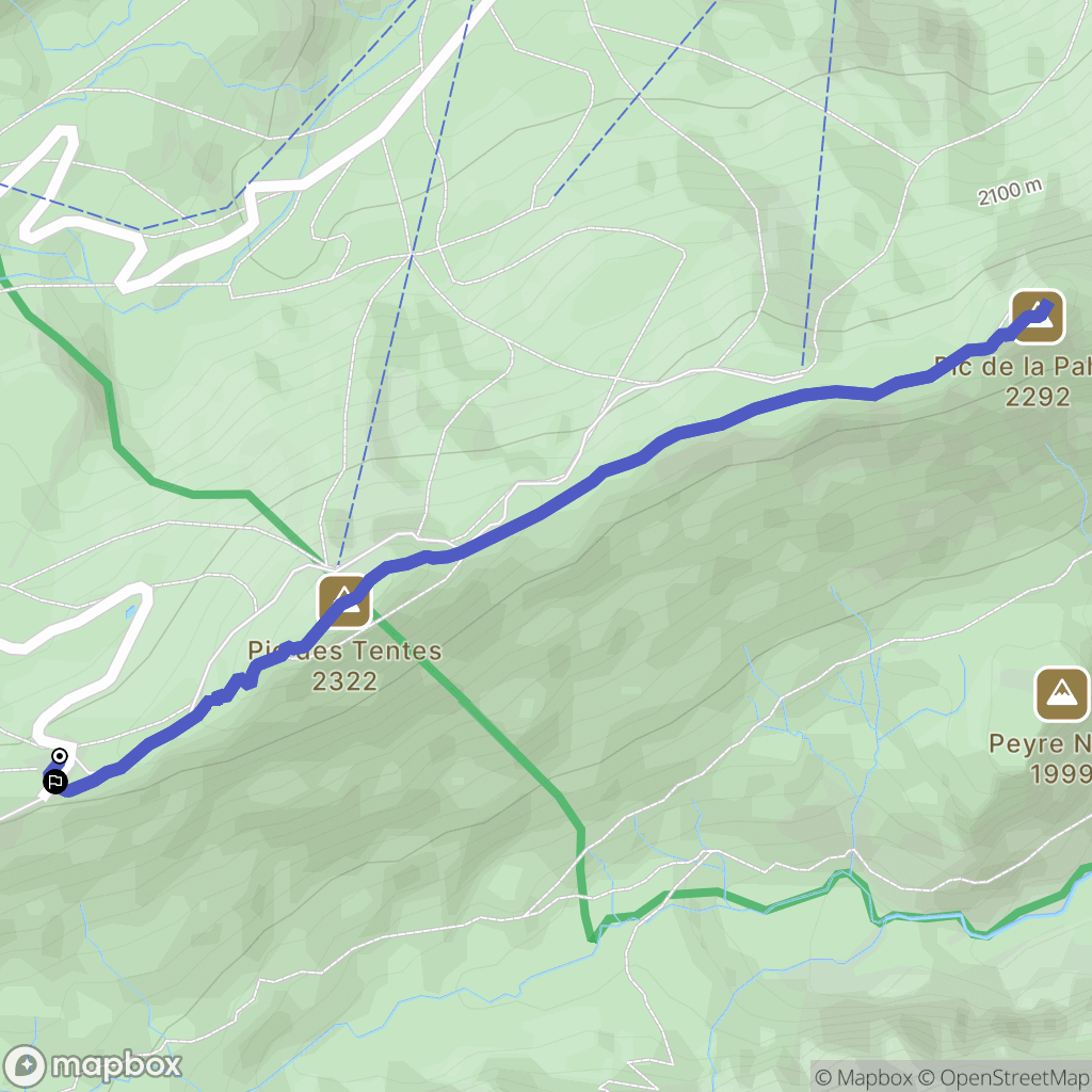Gavarnie-Gèdre : carte du parcours de randonnée - France