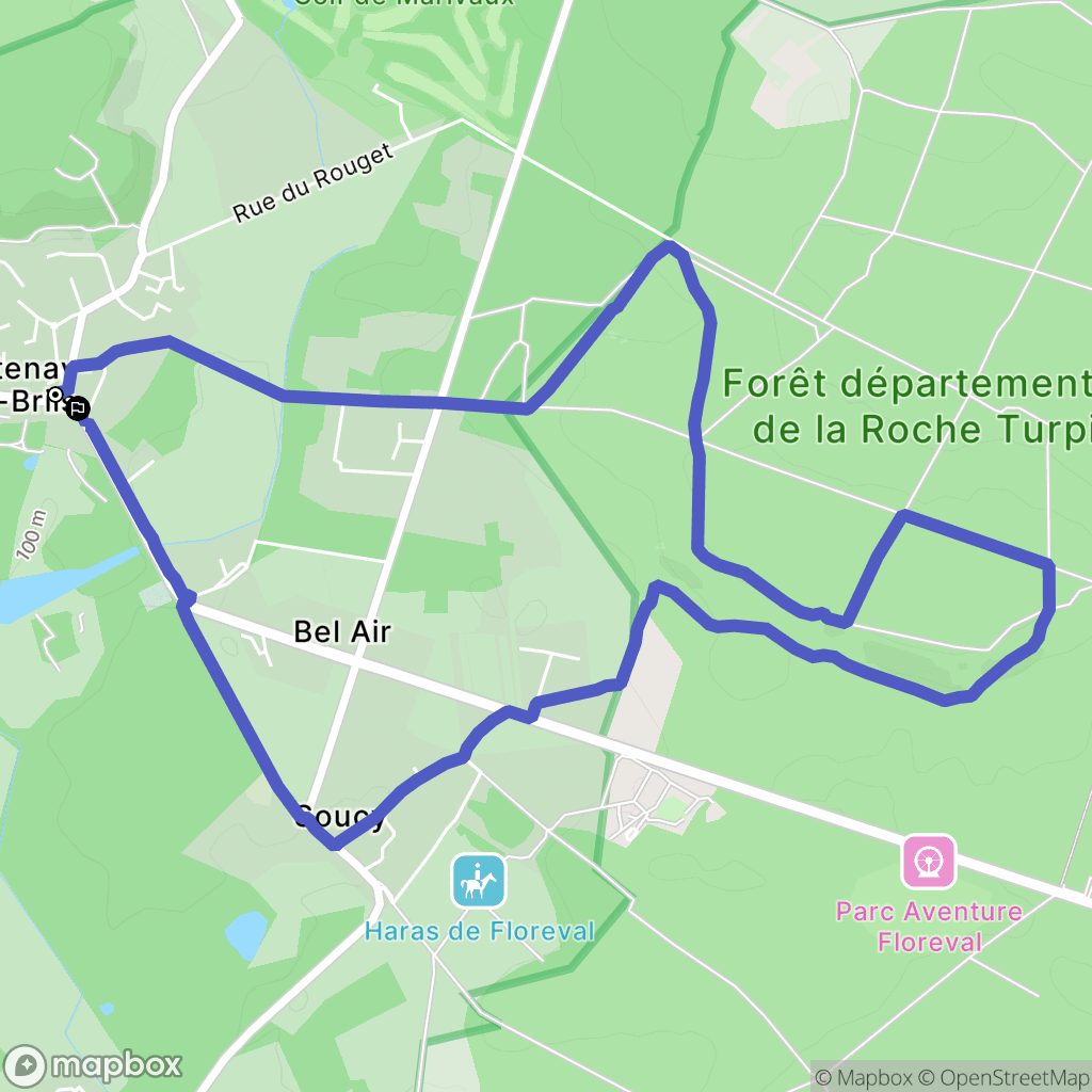 Fontenay-lès-Briis : carte du parcours de randonnée - France