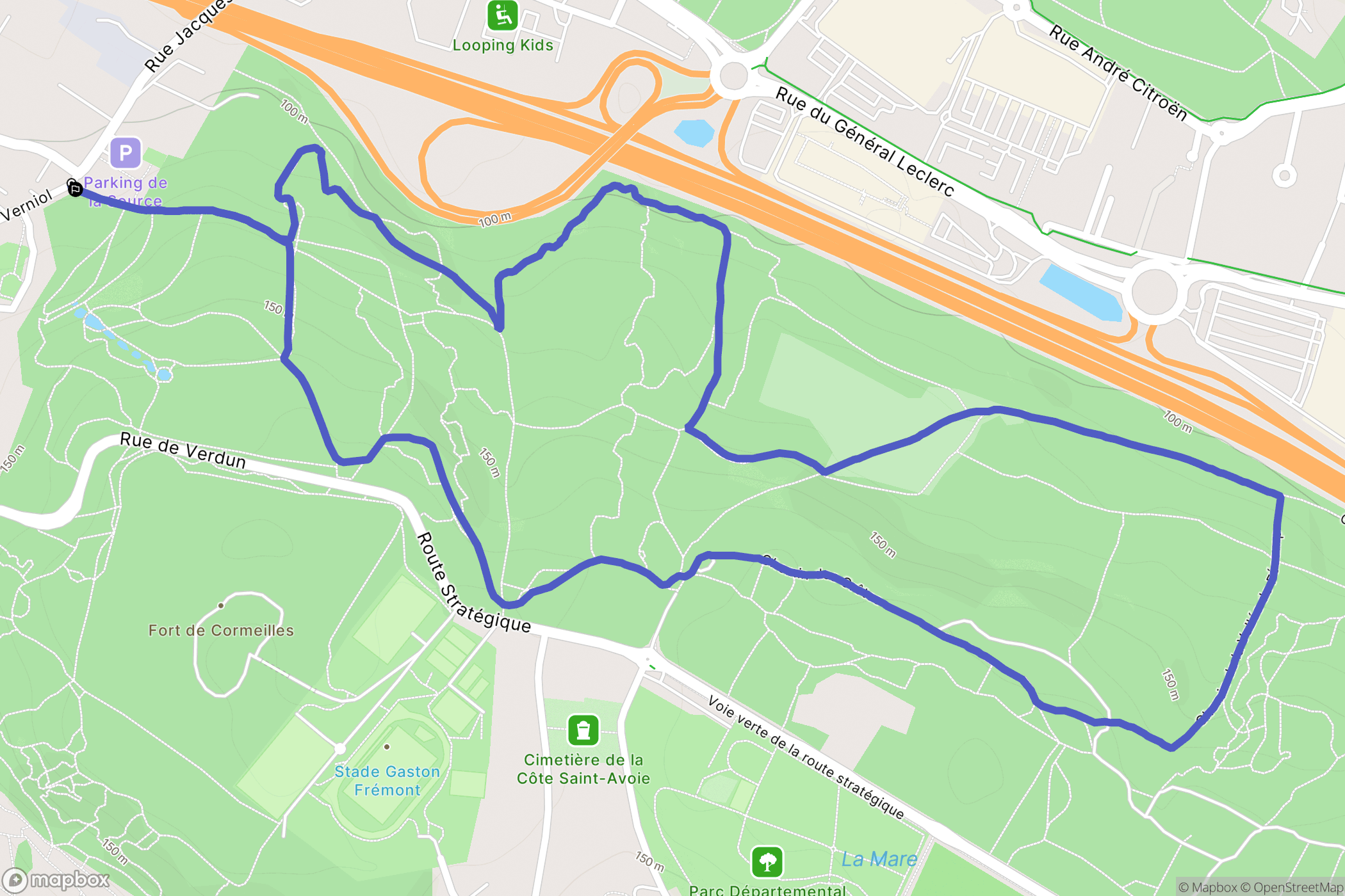 Cormeilles-en-Parisis : carte du parcours de randonnée - France