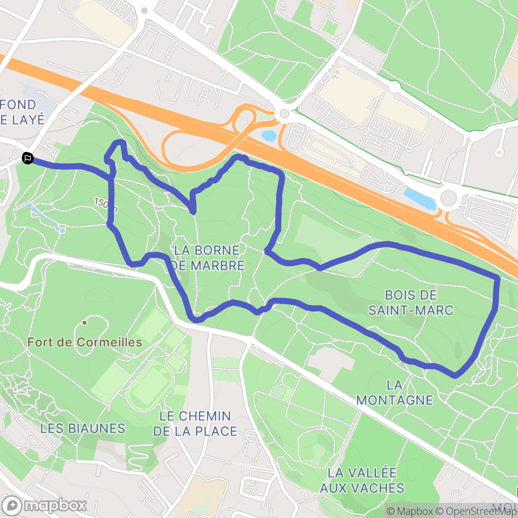 Cormeilles-en-Parisis : carte du parcours de randonnée - France