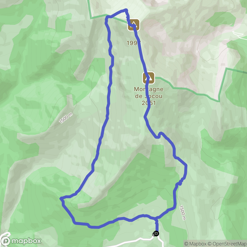 Glandage : carte du parcours de randonnée - France
