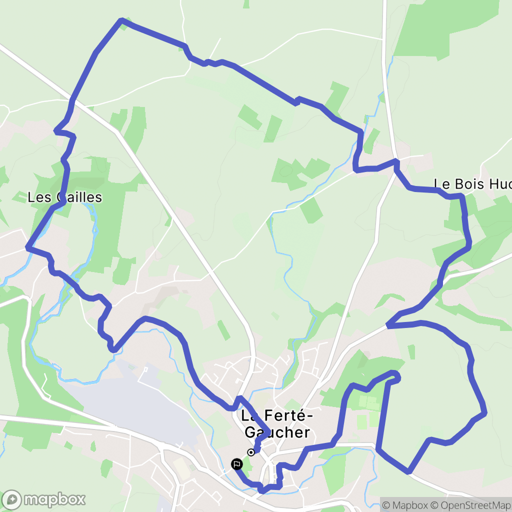 La Ferté-Gaucher : carte du parcours de randonnée - France