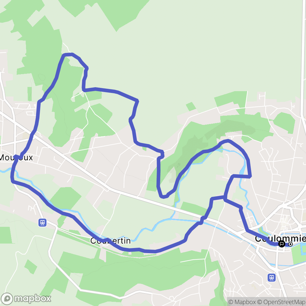 Coulommiers : carte du parcours de randonnée - France
