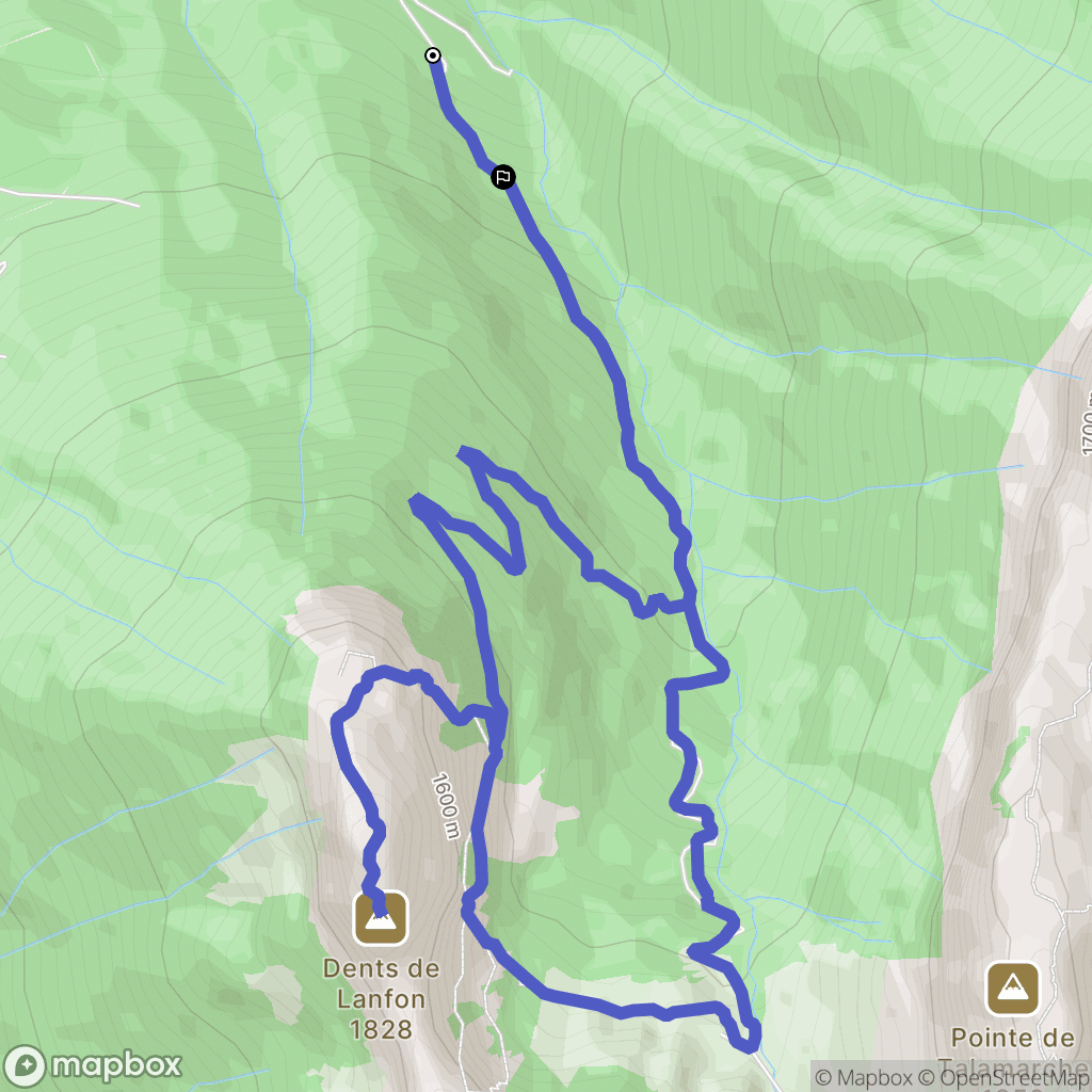 Alex : carte du parcours de randonnée - France