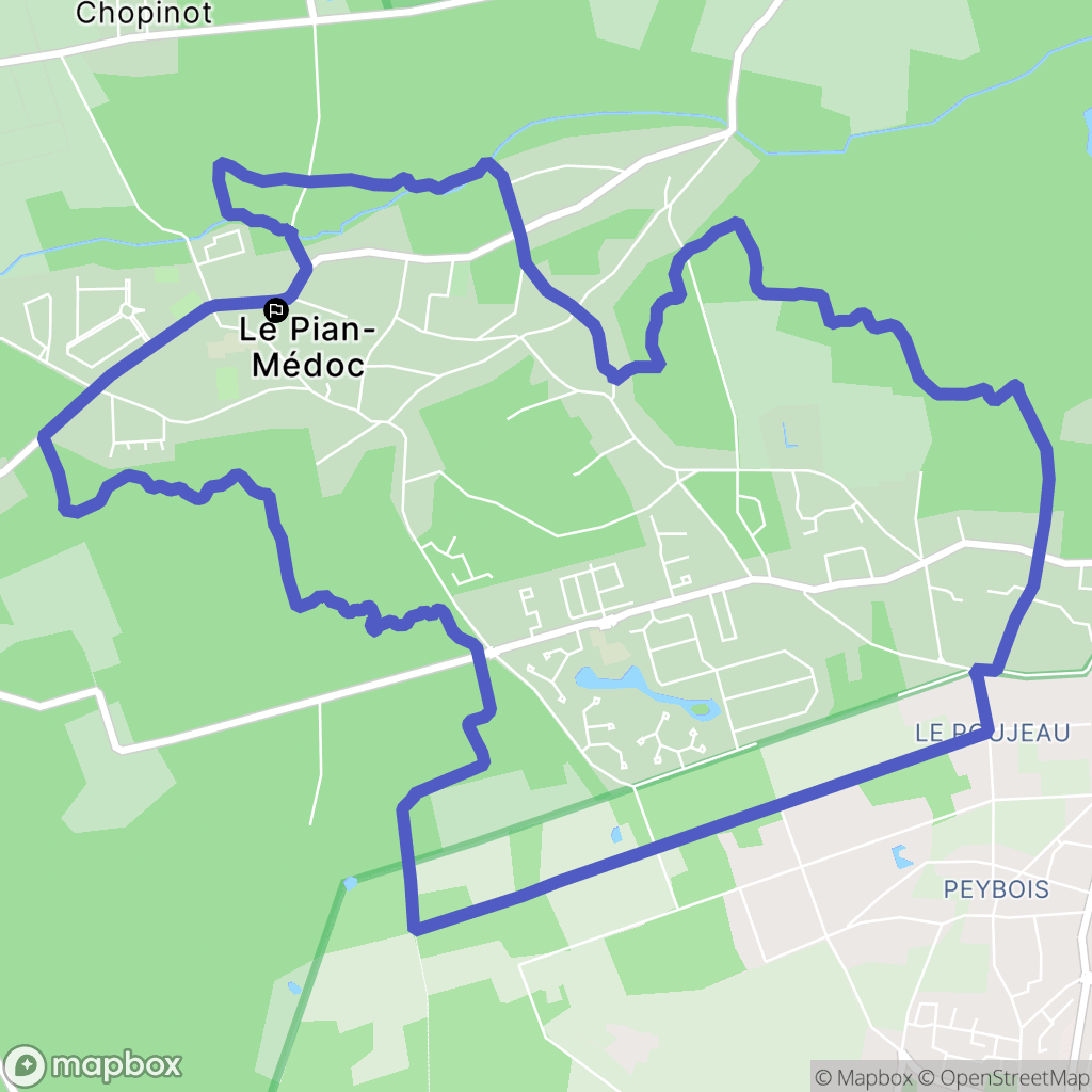 Le Pian-Médoc : carte du parcours de randonnée - France