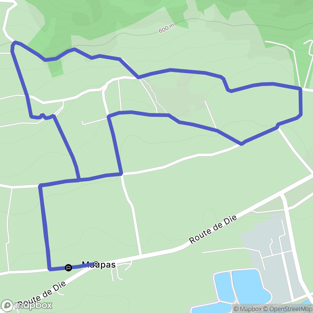 Châtillon-en-Diois : carte du parcours de randonnée - France