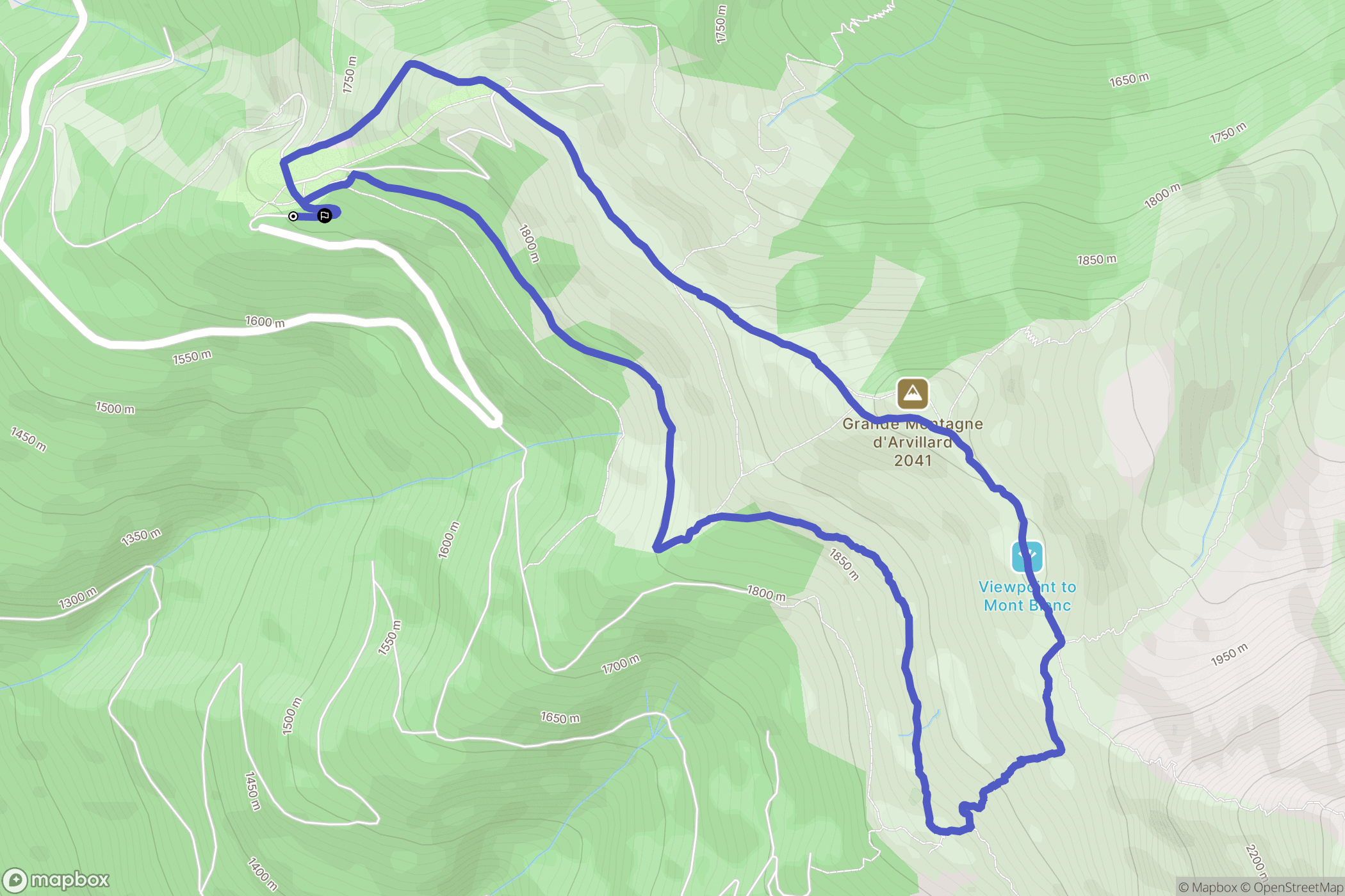 Arvillard : carte du parcours de randonnée - France