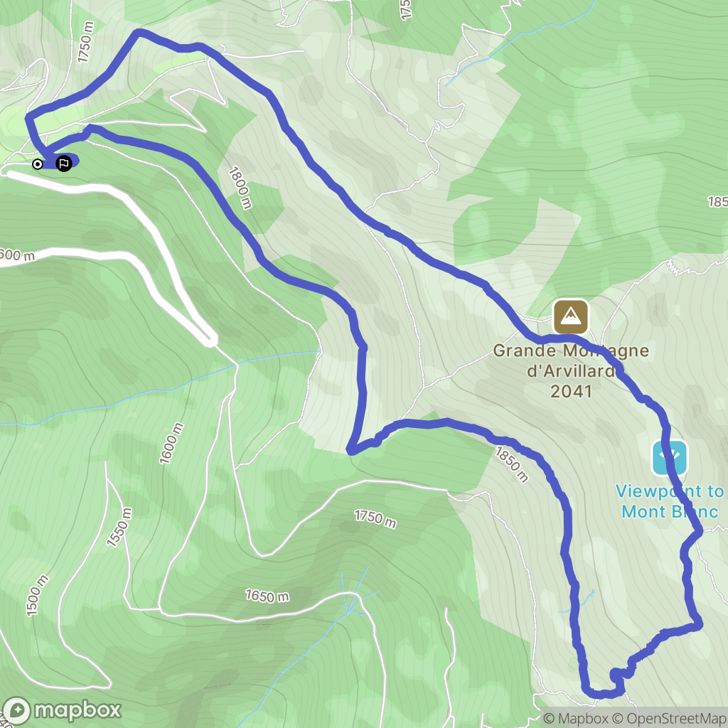 Arvillard : carte du parcours de randonnée - France