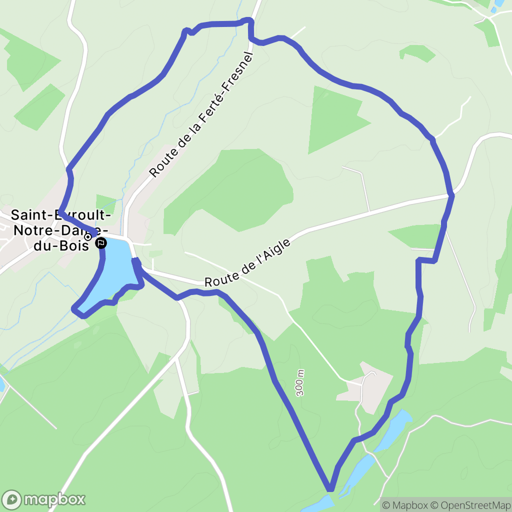 Saint-Evroult-Notre-Dame-du-Bois : carte du parcours de randonnée - France