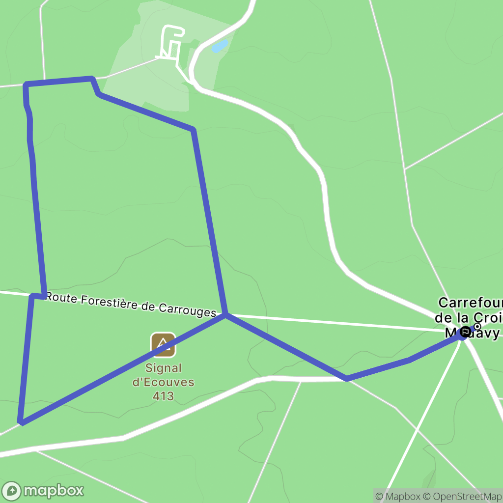 Fontenai-les-Louvets : carte du parcours de randonnée - France