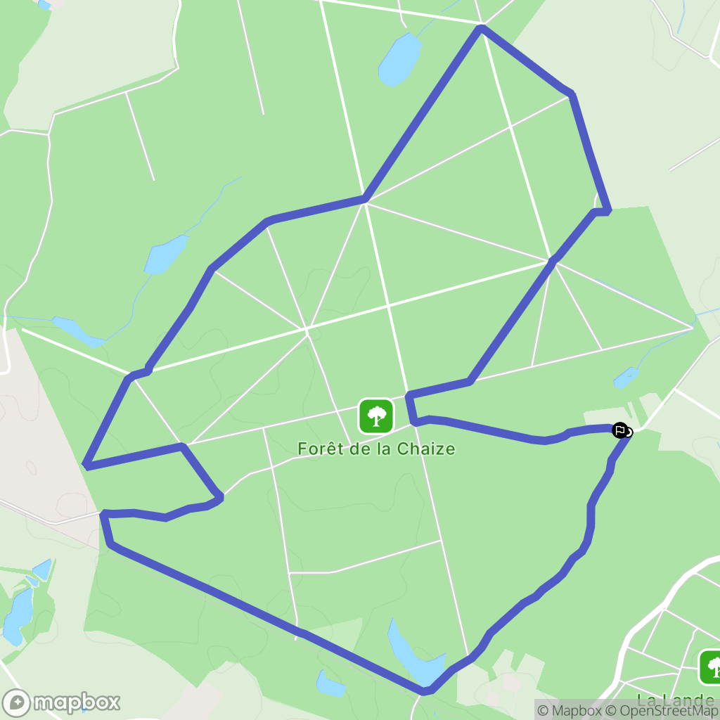 Fougeré : carte du parcours de randonnée - France