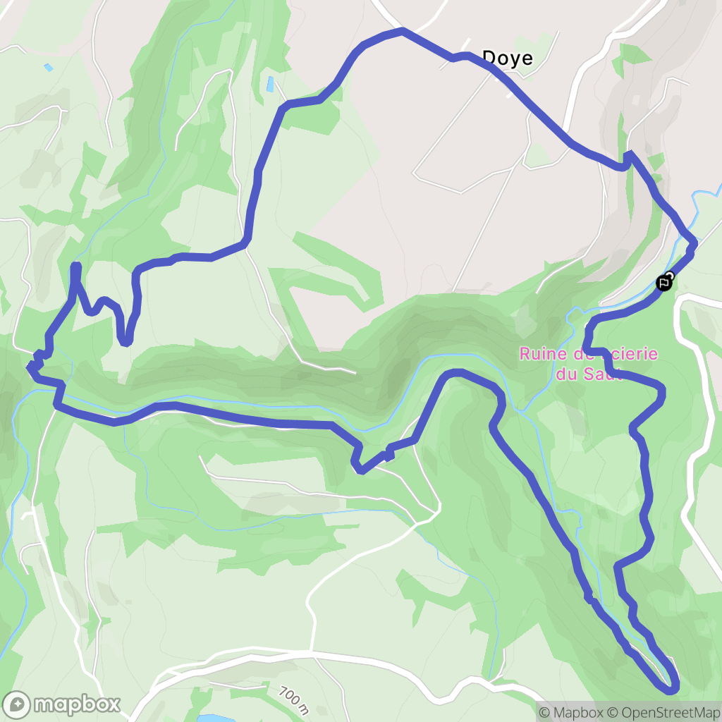 Nozeroy : carte du parcours de randonnée - France