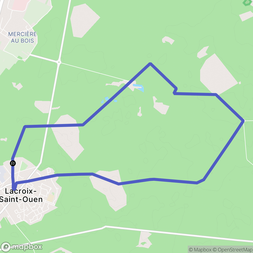 La Croix-Saint-Ouen : carte du parcours de randonnée - France