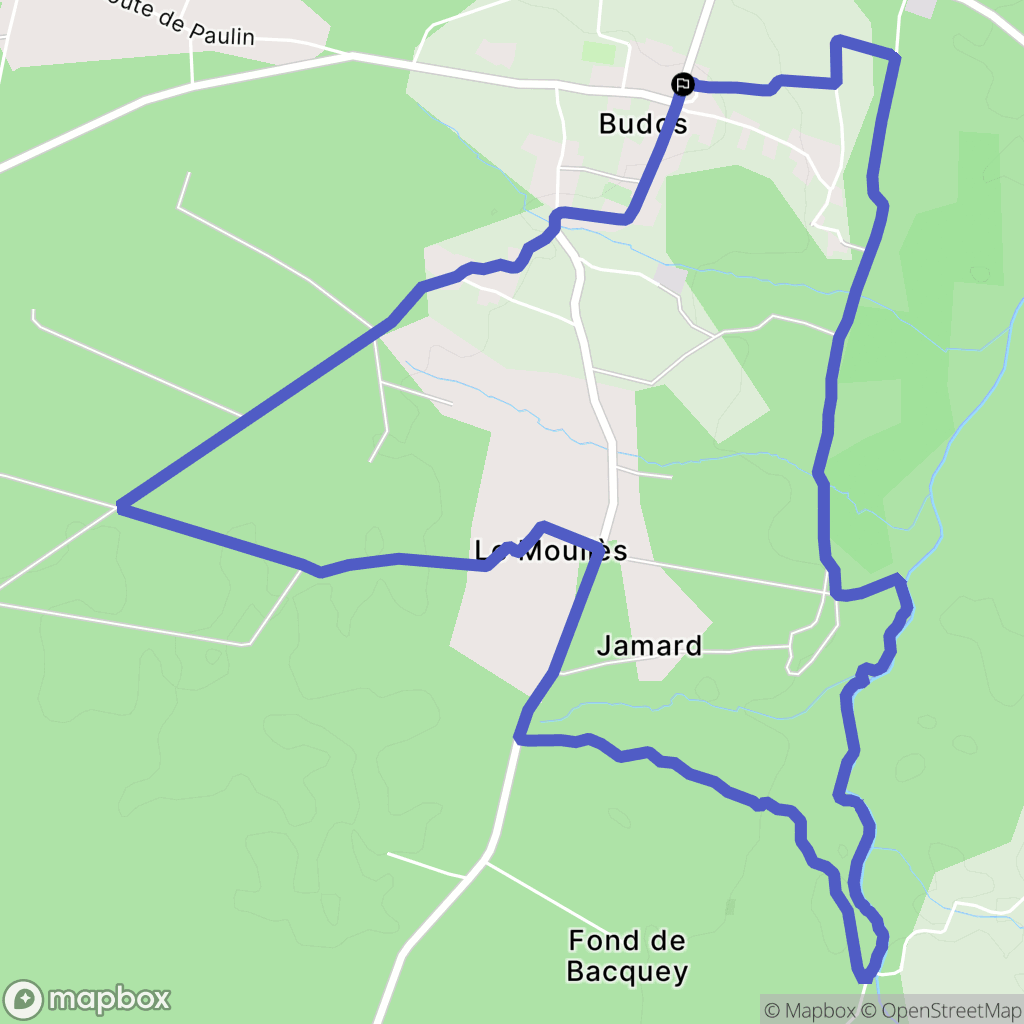 Budos : carte du parcours de randonnée - France
