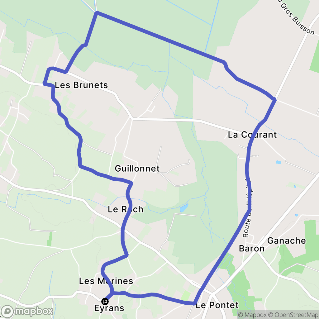 Saint-Seurin-de-Cursac : carte du parcours de randonnée - France
