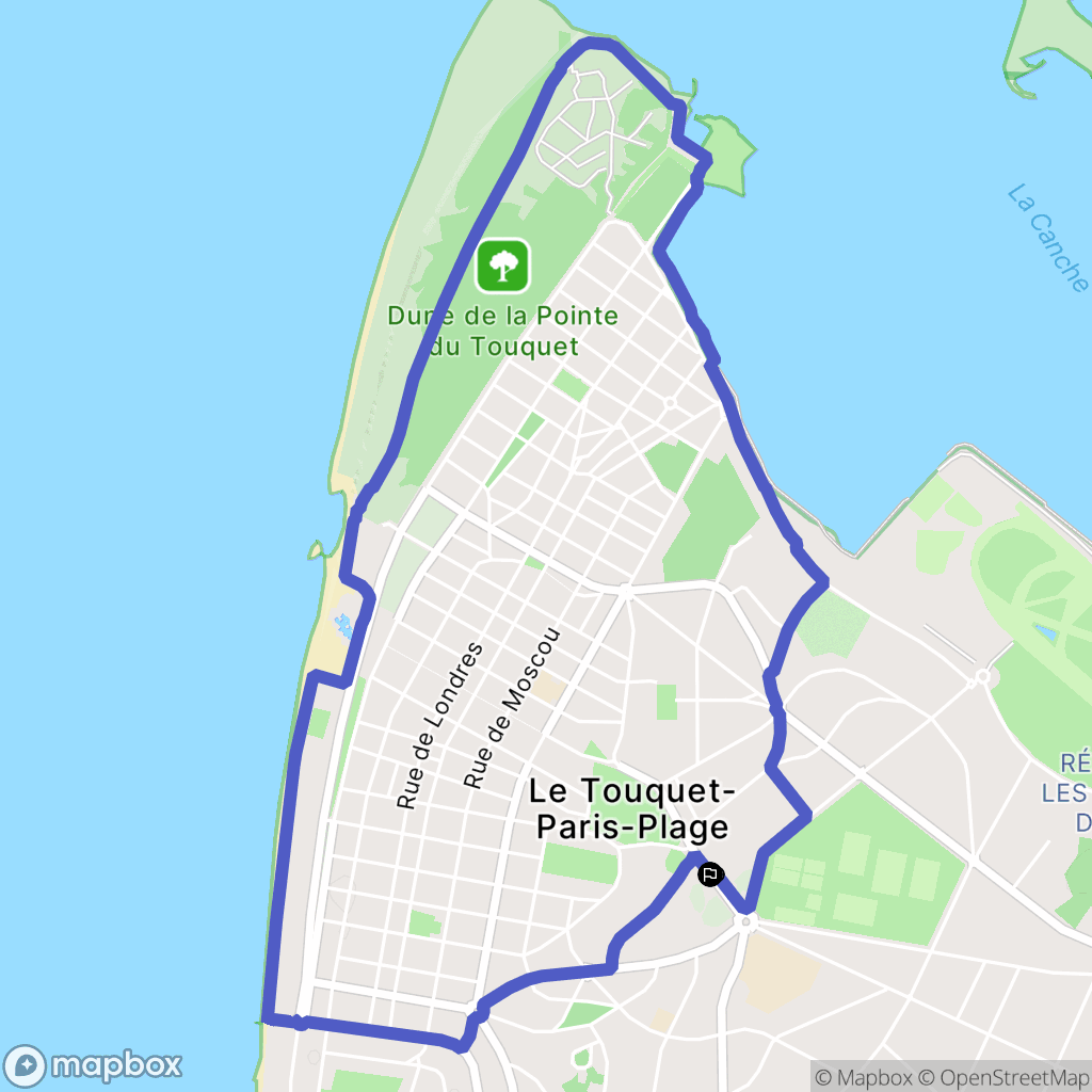 Le Touquet-Paris-Plage : carte du parcours de randonnée - France