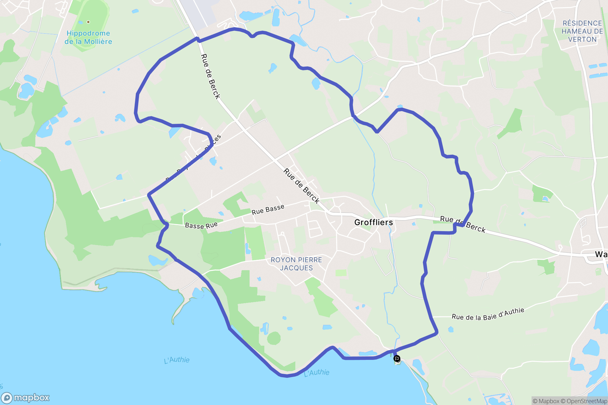 Waben : carte du parcours de randonnée - France
