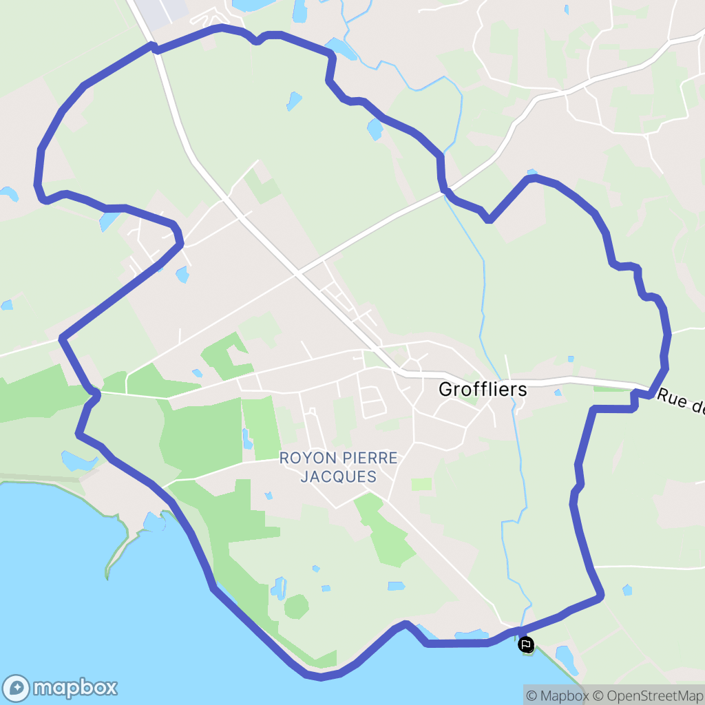 Waben : carte du parcours de randonnée - France