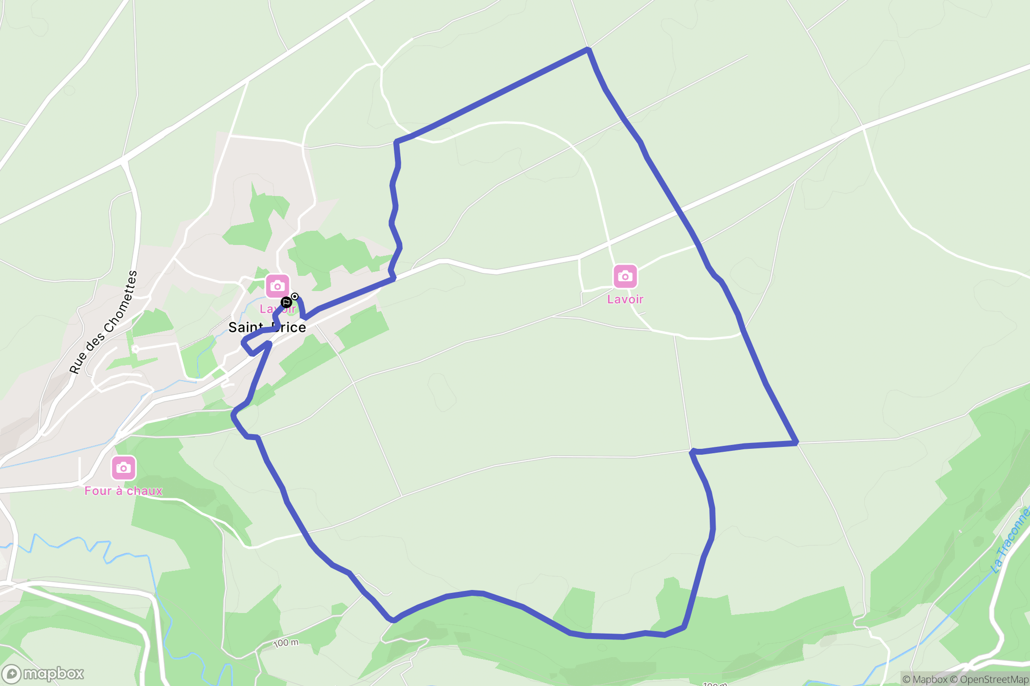 Saint-Brice : carte du parcours de randonnée - France