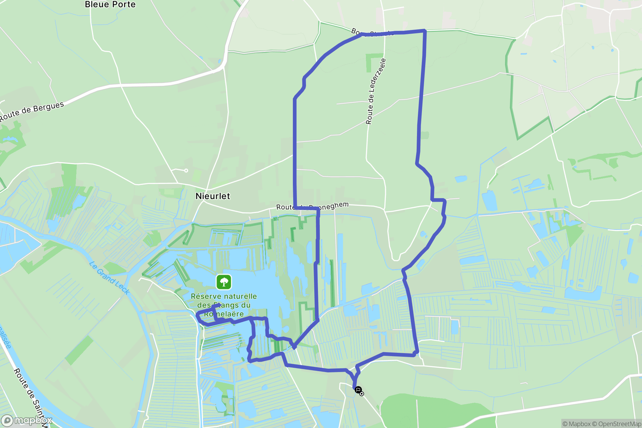 Clairmarais : carte du parcours de randonnée - France