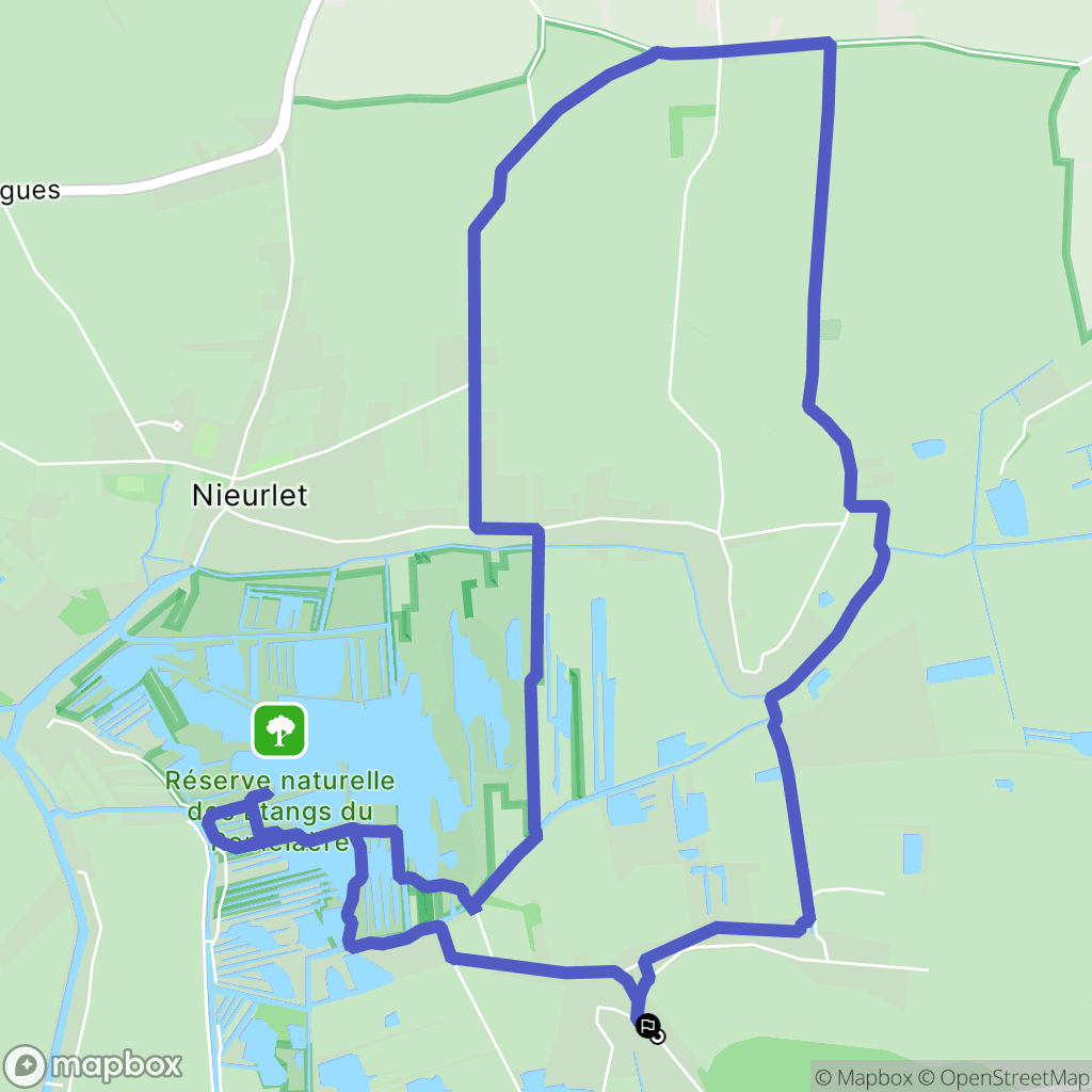 Clairmarais : carte du parcours de randonnée - France