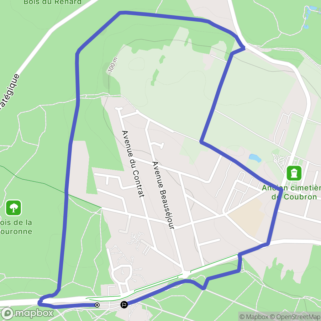 Clichy-sous-Bois : carte du parcours de randonnée - France