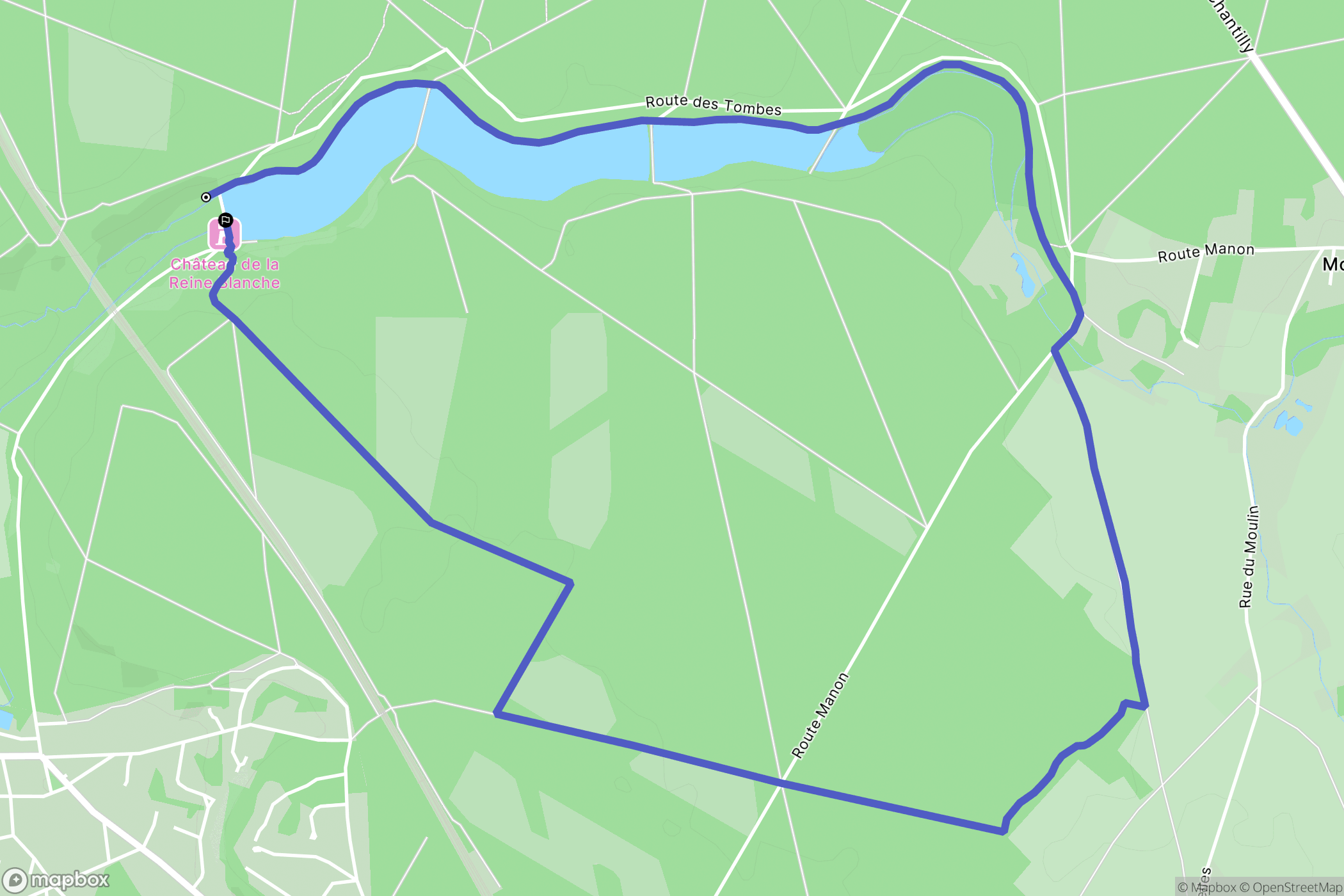 Coye-la-Forêt : carte du parcours de randonnée - France