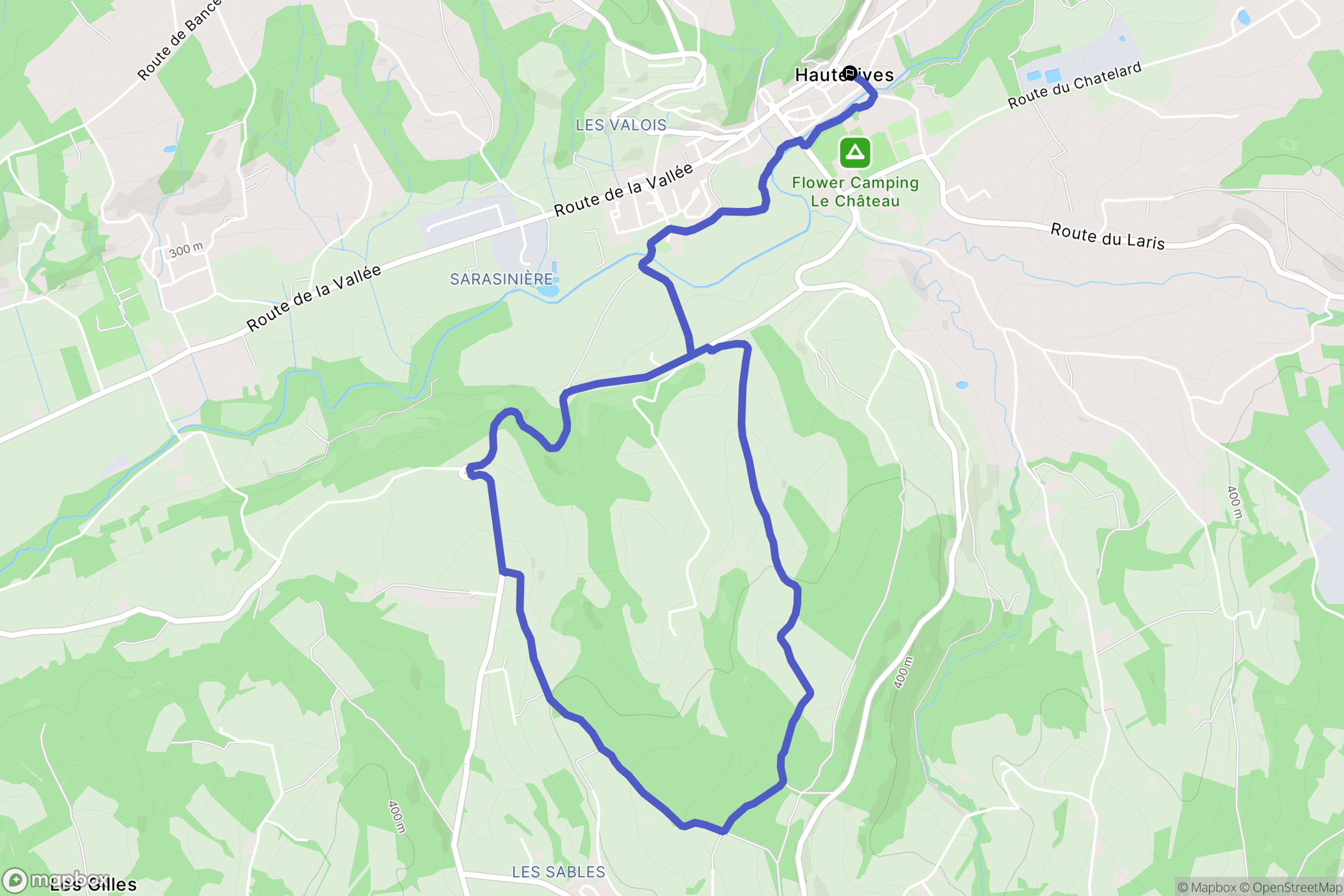 Hauterives : carte du parcours de randonnée - France