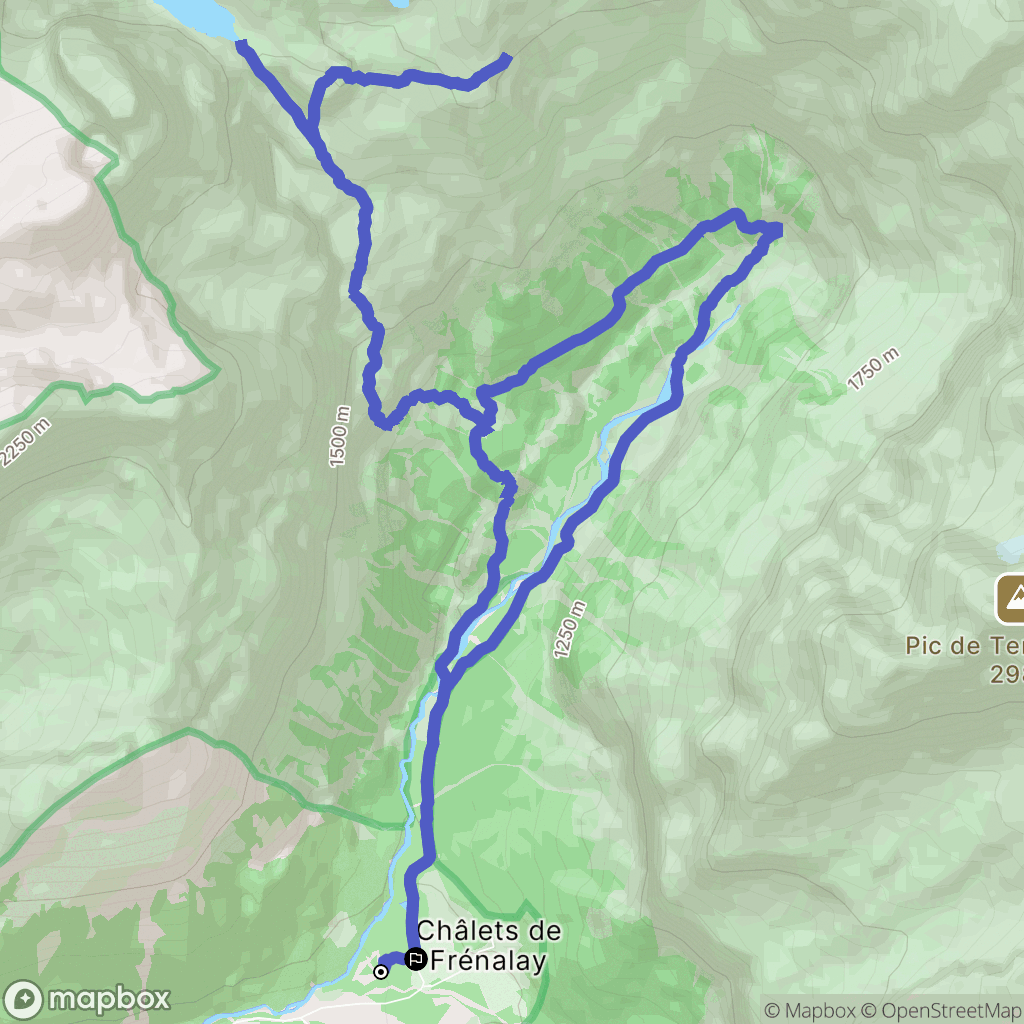 Sixt-Fer-à-Cheval : carte du parcours de randonnée - France