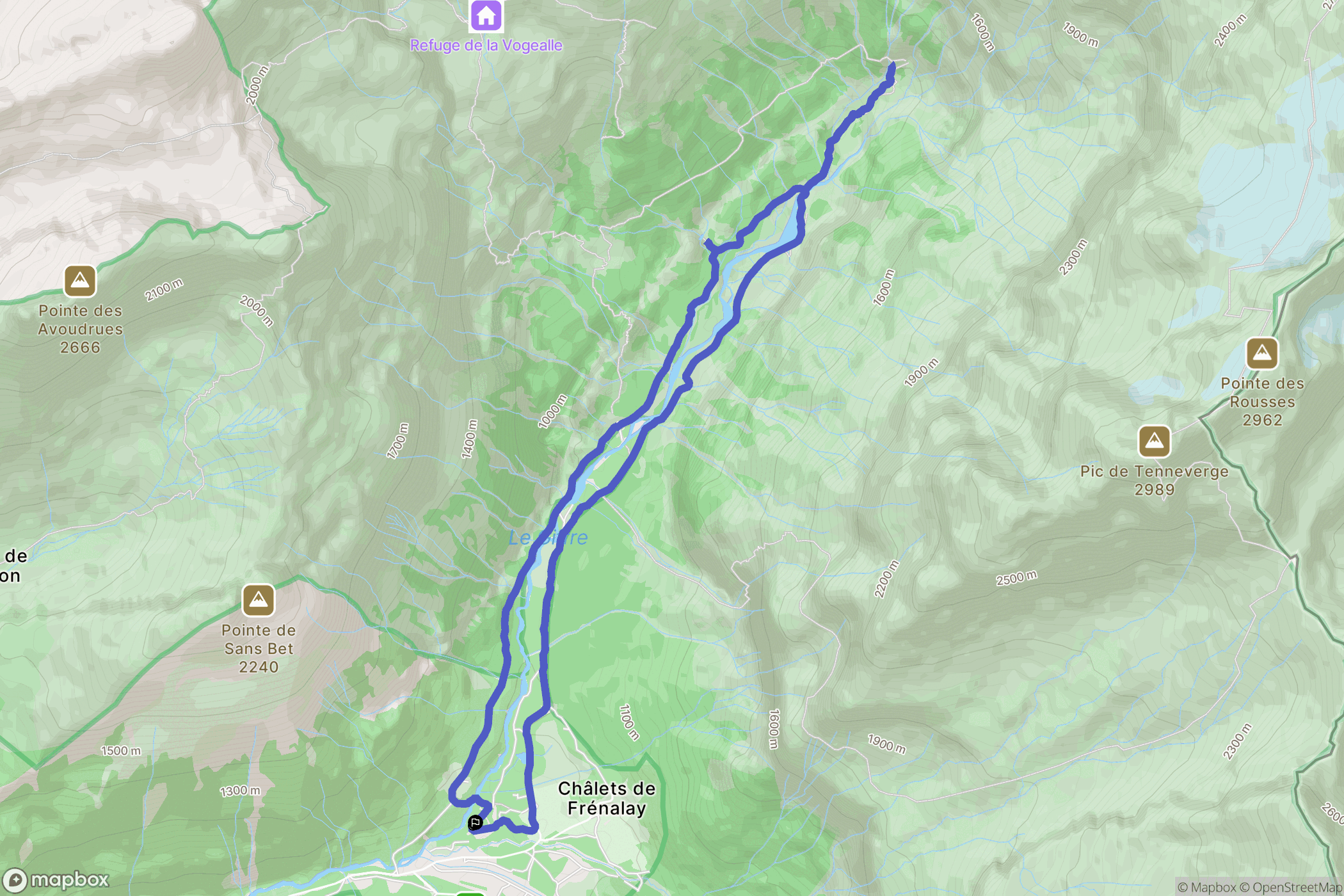 Sixt-Fer-à-Cheval : carte du parcours de randonnée - France