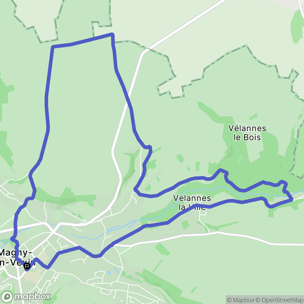 Magny-en-Vexin : carte du parcours de randonnée - France
