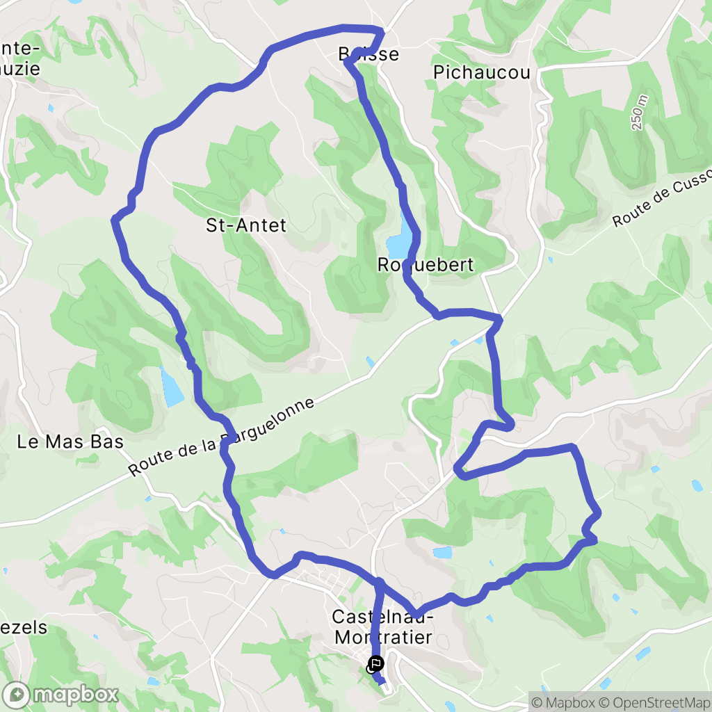Castelnau-Montratier-Sainte-Alauzie : carte du parcours de randonnée - France