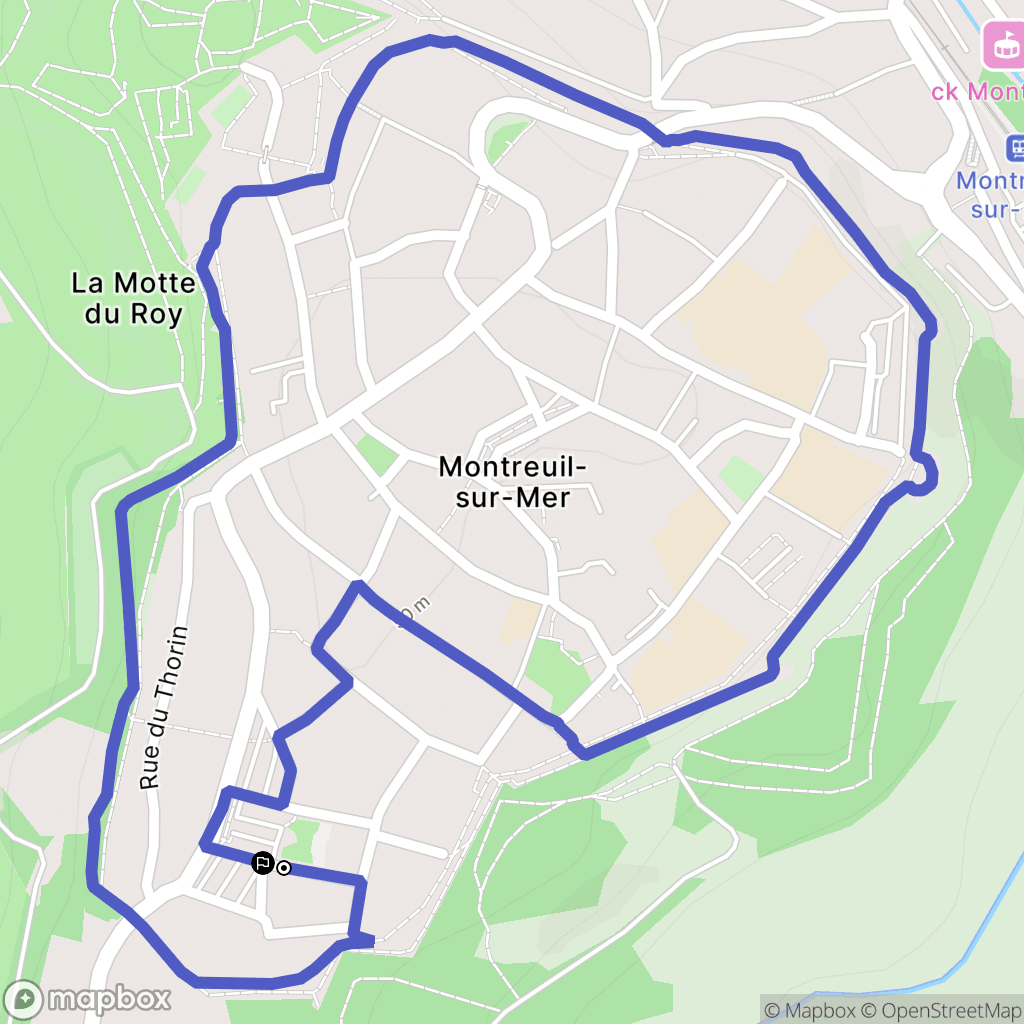 Montreuil : carte du parcours de randonnée - France