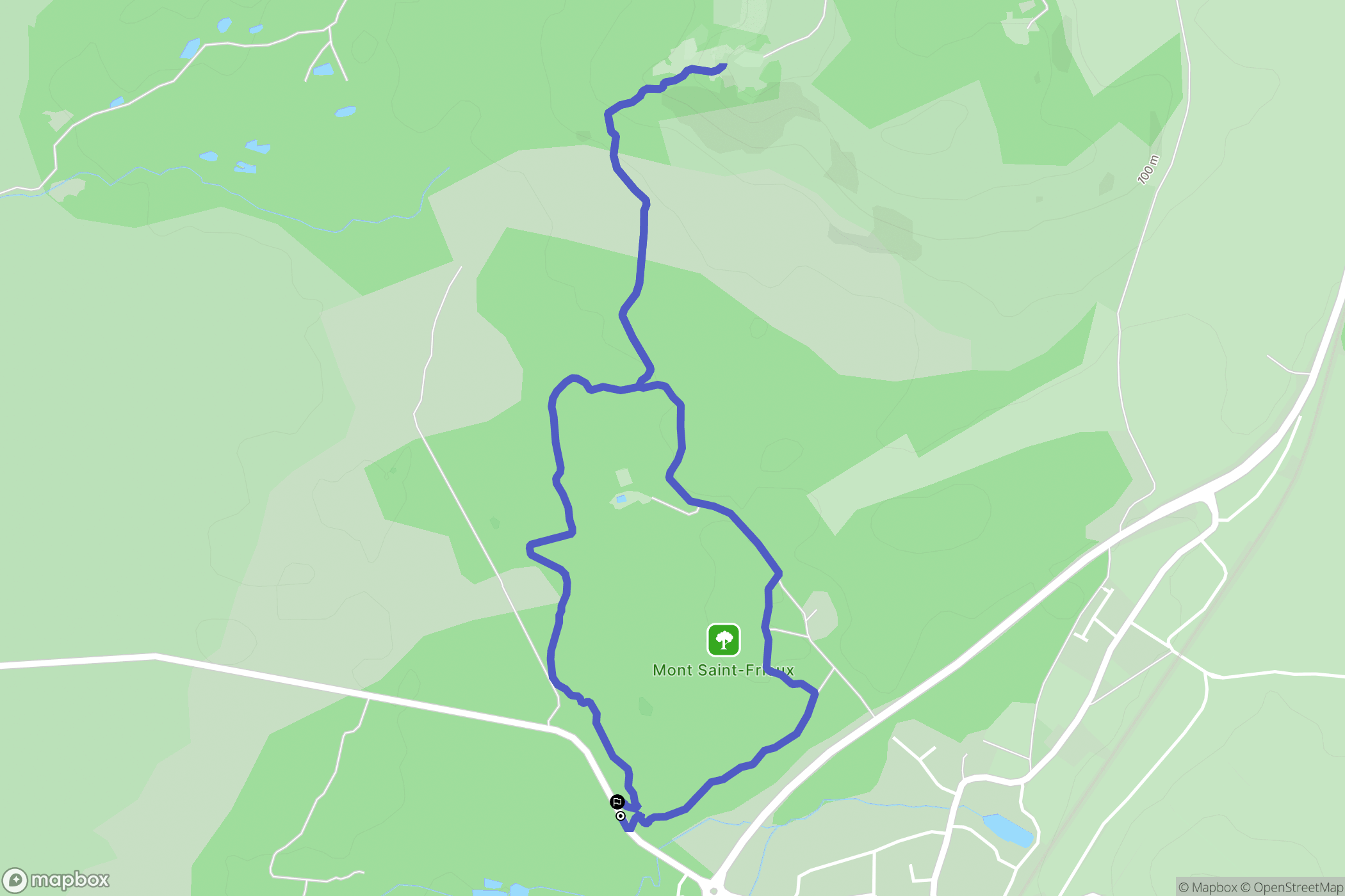 Dannes : carte du parcours de randonnée - France