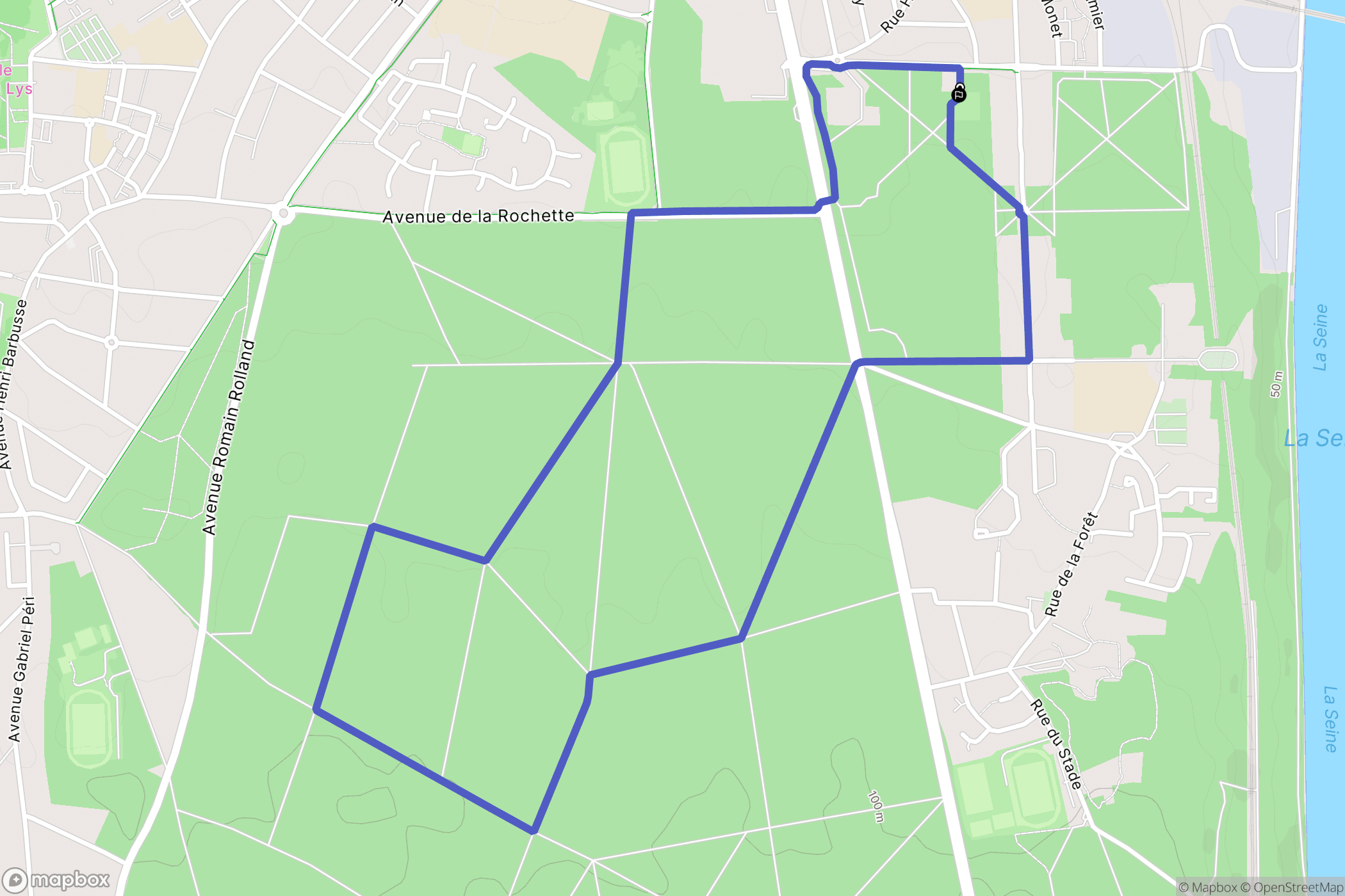 La Rochette : carte du parcours de randonnée - France