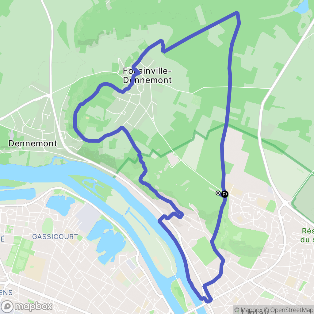 Limay : carte du parcours de randonnée - France