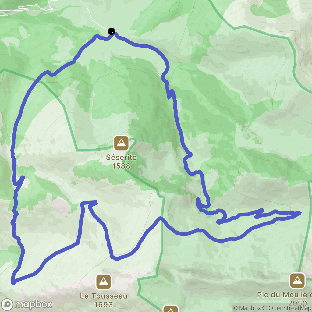 Castet : carte du parcours de randonnée - France