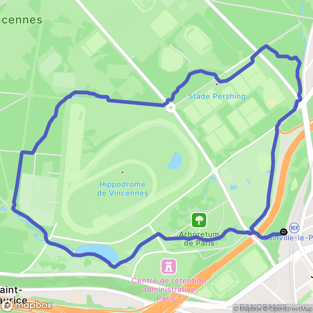 Paris : carte du parcours de randonnée - France