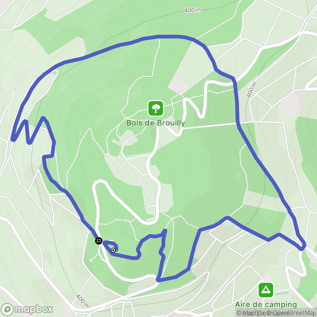 Odenas : carte du parcours de randonnée - France