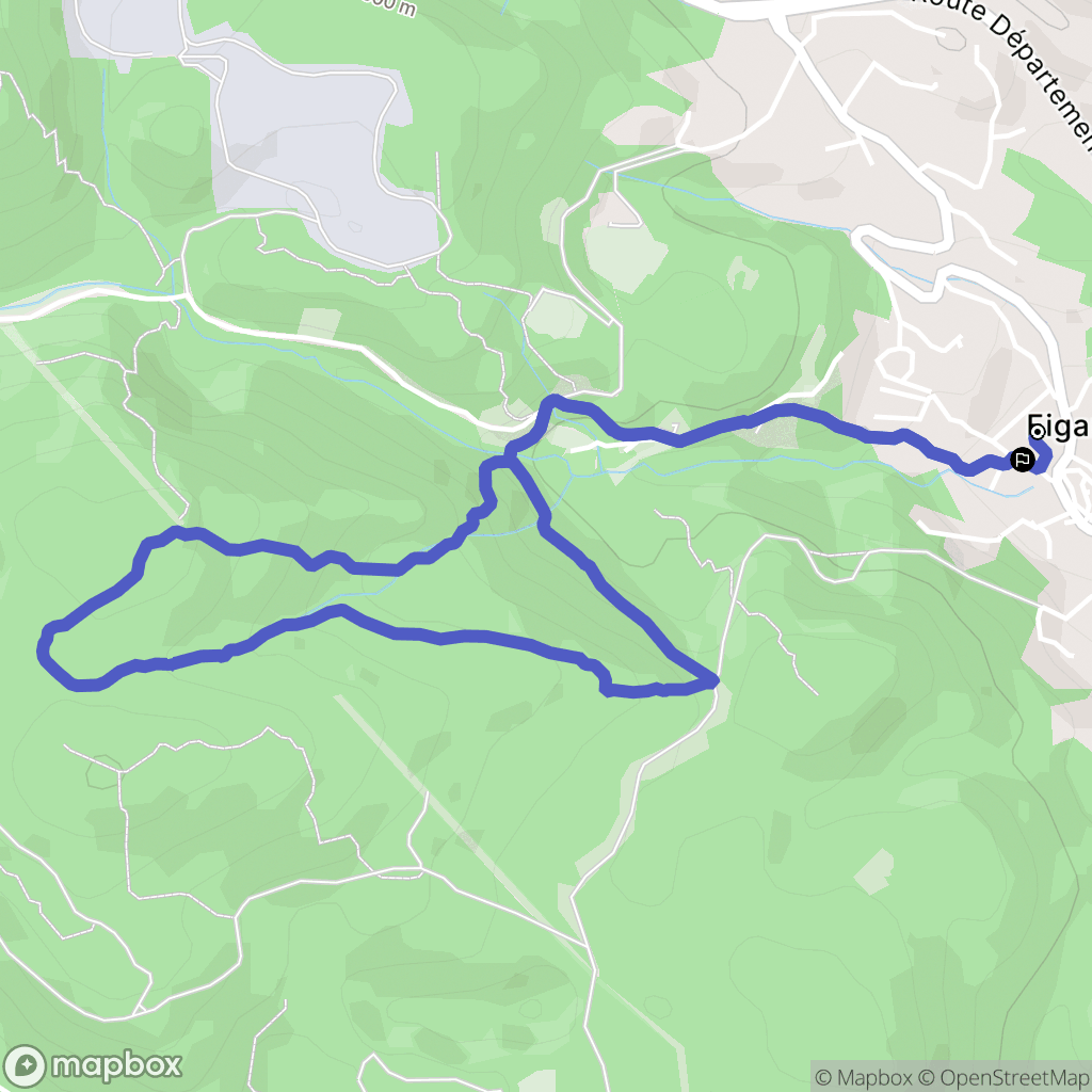 Figanières : carte du parcours de randonnée - France