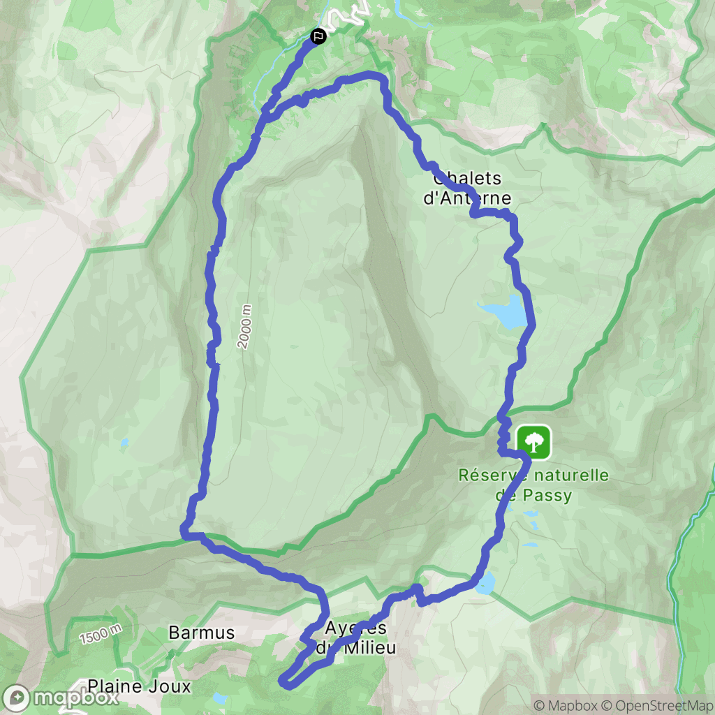 Le Lignon d'en Haut : carte du parcours de randonnée - France