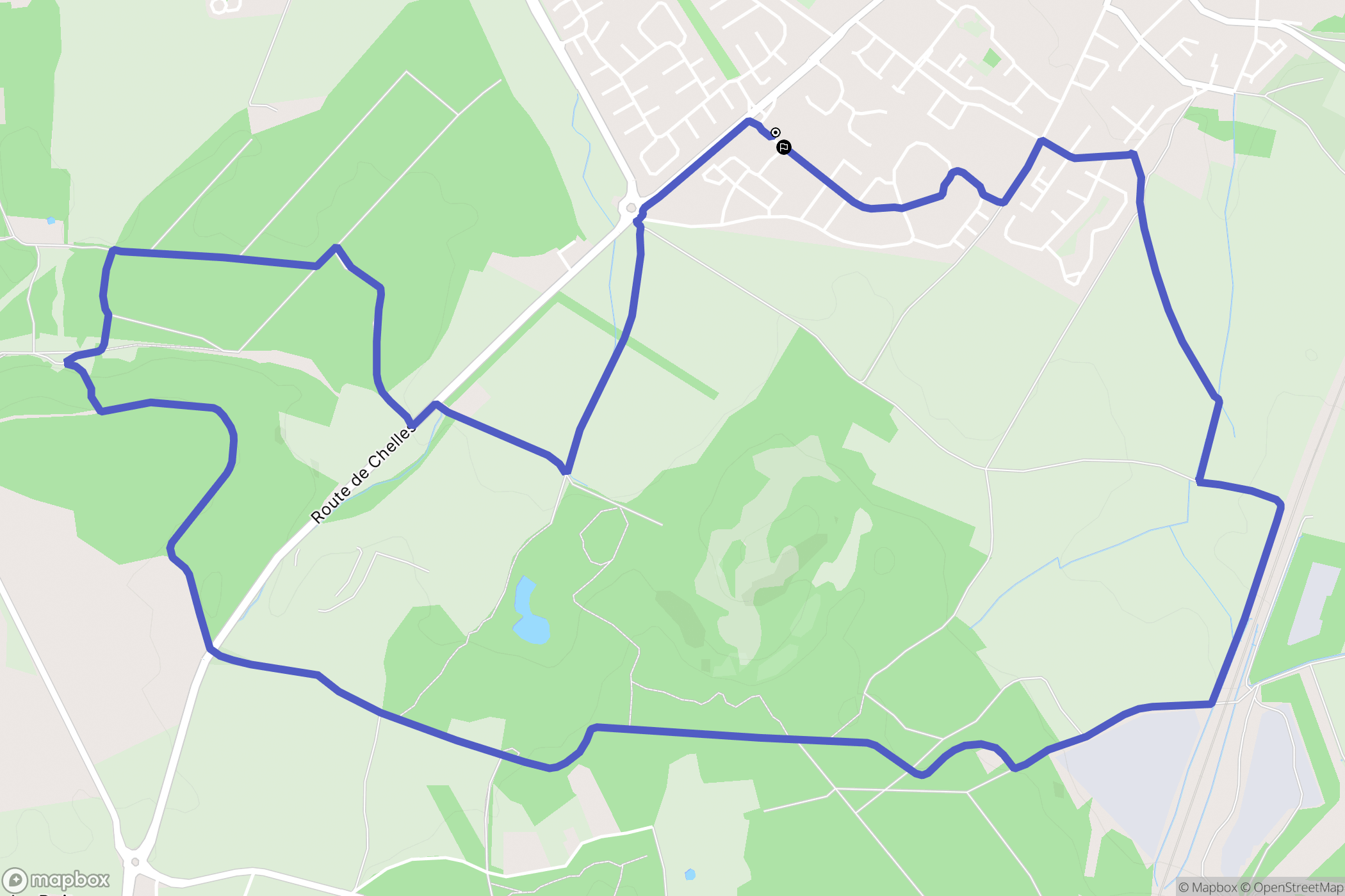 Claye-Souilly : carte du parcours de randonnée - France