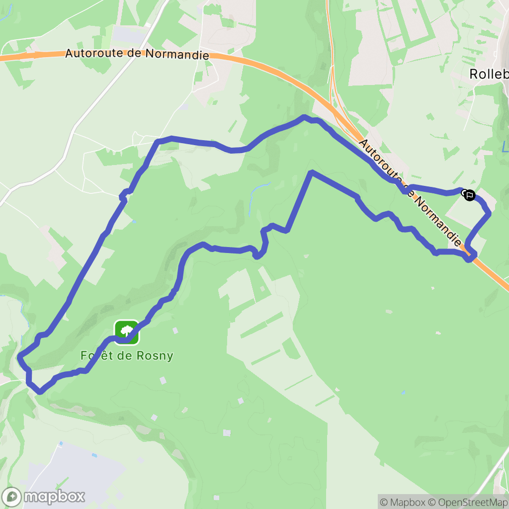 Rosny-sur-Seine : carte du parcours de randonnée - France