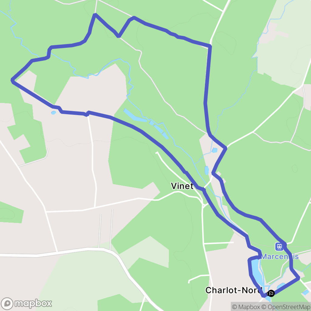 Le Genet : carte du parcours de randonnée - France