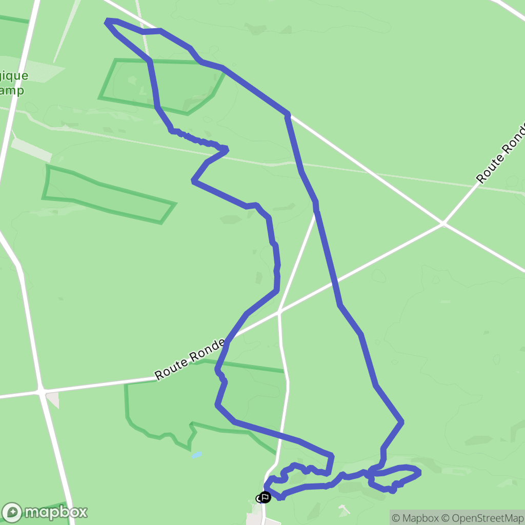 Fontainebleau : carte du parcours de randonnée - France