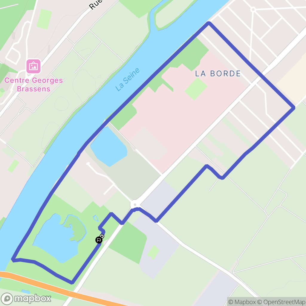La Bordé, Montesson : carte du parcours de randonnée - France