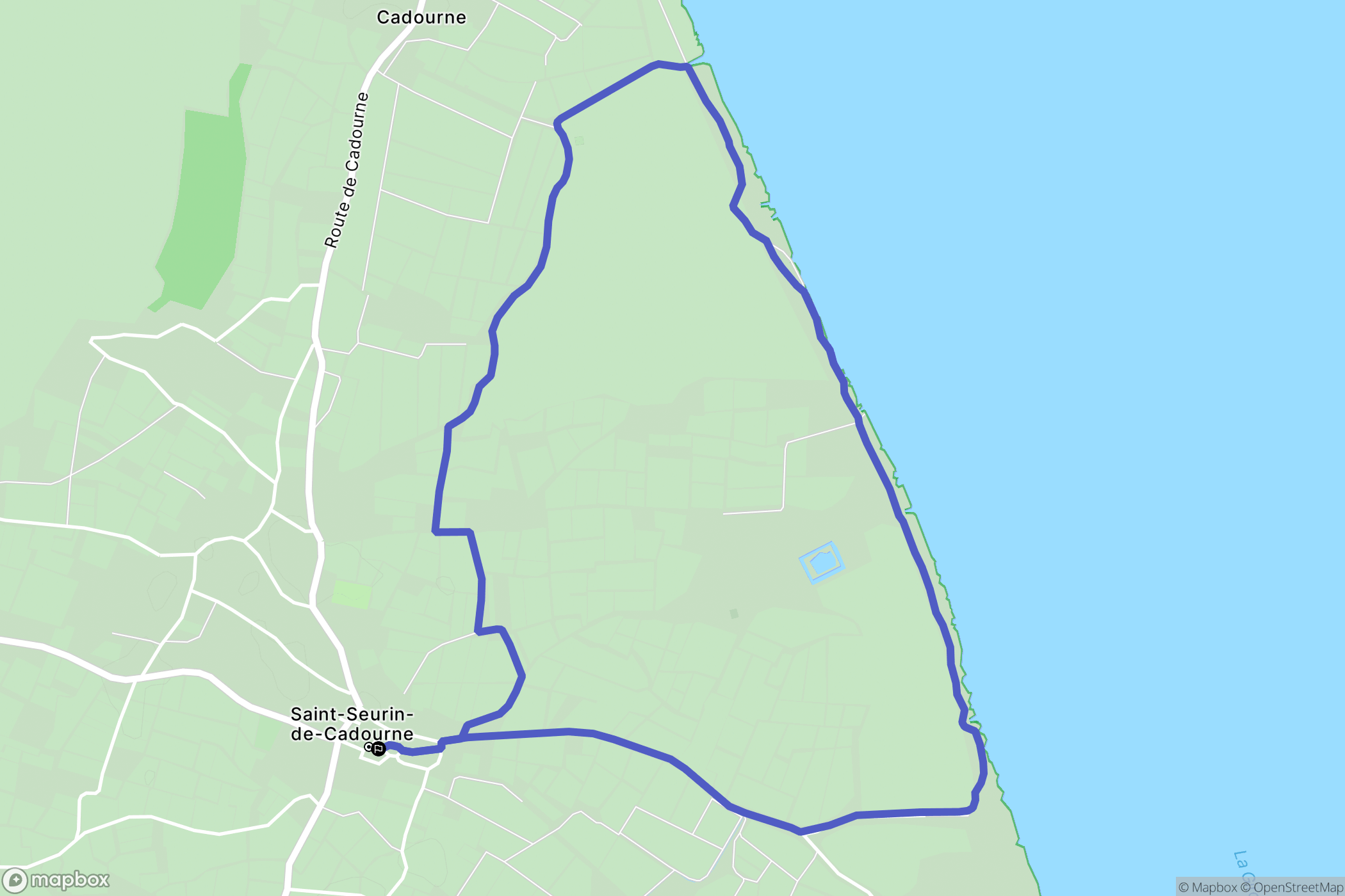 Saint-Seurin-de-Cadourne : carte du parcours de randonnée - France