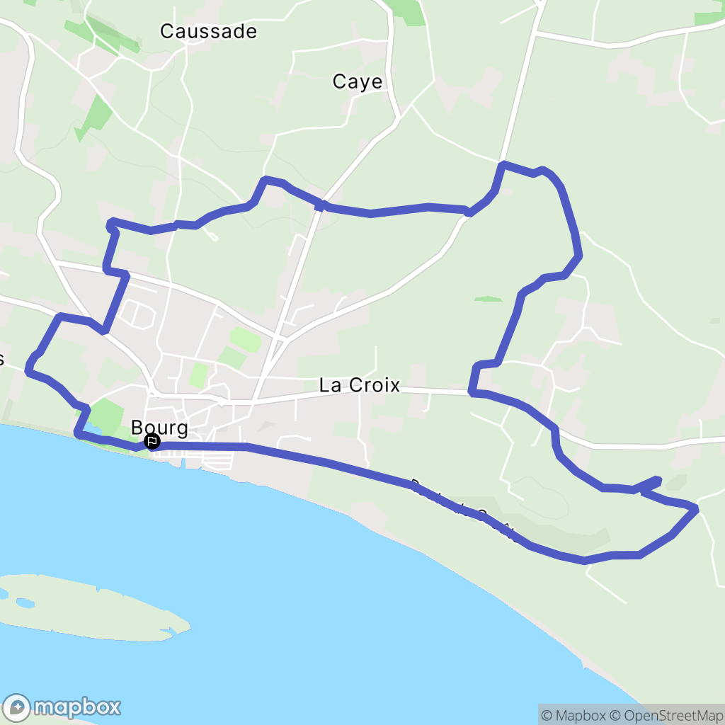 Bourg : carte du parcours de randonnée - France
