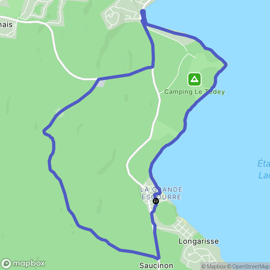 Lacanau : carte du parcours de randonnée - France